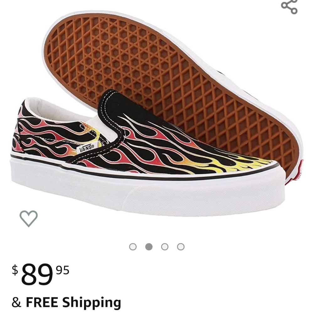 Classic unisex vans.  Retro style Flame print bnib